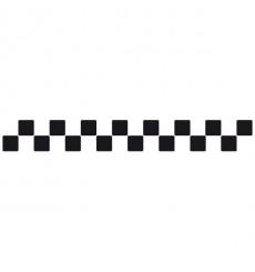 Sticker Frise damiers arrondis