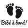 Sticker Bébé à bord pieds - stickers bébé à bord & stickers auto - stickmycar.fr