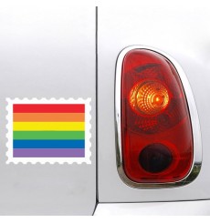 Sticker Drapeau Arc en ciel