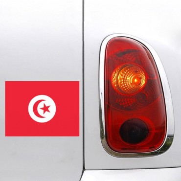 Sticker Sticker drapeau Tunisie - stickers drapeaux & stickers auto - stickmycar.fr