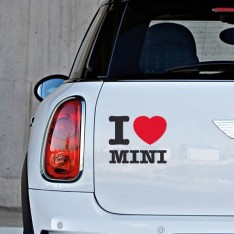 Sticker I love Mini