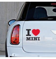 Sticker I love Mini