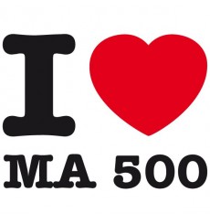 Sticker I love ma 500