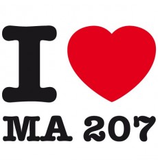 Sticker I love ma 207