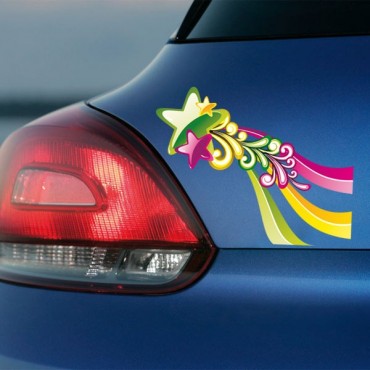 Sticker Etoiles colorées - stickers étoiles & autocollant voiture - stickmycar.fr