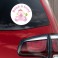 Sticker Bébé à bord fille hochet - stickers bébé à bord & autocollant voiture - stickmycar.fr