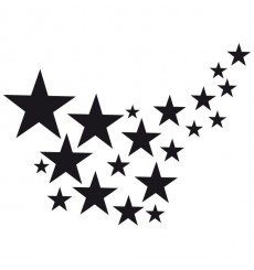 Sticker Trainée d'étoiles