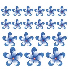 Sticker Fleurs bleues