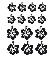 Sticker Fleurs hibiscus