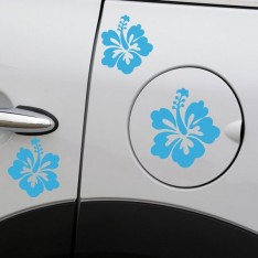 Sticker Fleurs hibiscus