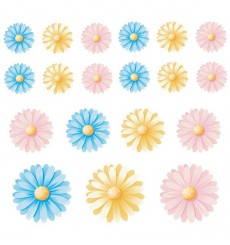 Sticker Fleurs multicolores 2