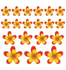 Sticker Fleurs rouges