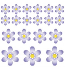 Sticker Fleurs violettes