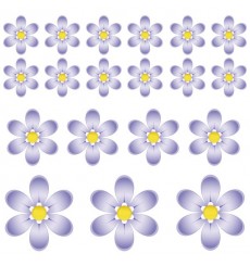 Sticker Fleurs violettes