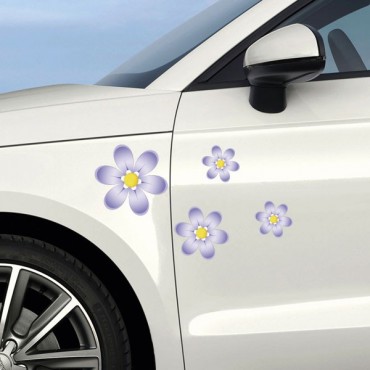 Sticker Fleurs violettes - stickers fleurs & stickers auto - stickmycar.fr