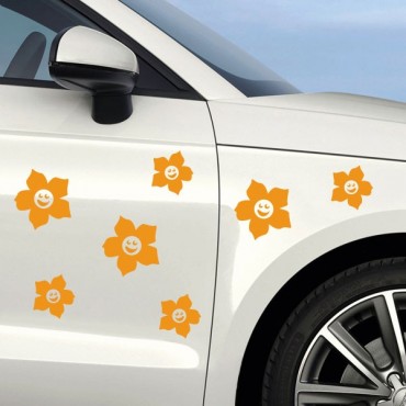 Sticker Fleurs vivantes - stickers fleurs & autocollant voiture - stickmycar.fr