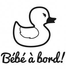 Sticker Bébé à bord canard