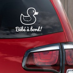 Sticker Bébé à bord canard