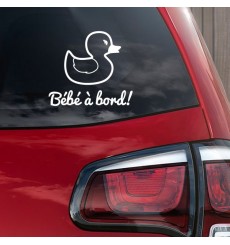 Sticker Bébé à bord canard
