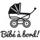 Sticker Bébé à bord landeau - stickers bébé à bord & autocollant voiture - stickmycar.fr