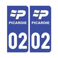 Sticker Pack de 2 autocollants pour plaque d’immatriculation (pour plaque avant et arrière)