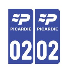 Sticker Pack de 2 autocollants pour plaque d’immatriculation (pour plaque avant et arrière)