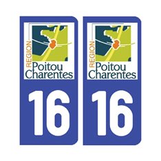 plaque Charente 16 - Pack de 2