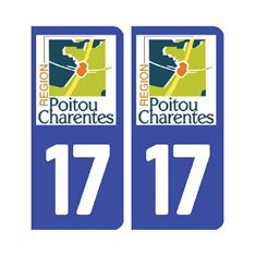 plaque Charente-Maritime 17 - Pack de 2