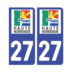 Sticker plaque Eure 27 - Pack de 2