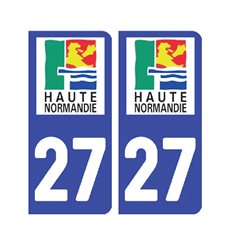 Sticker plaque Eure 27 - Pack de 2