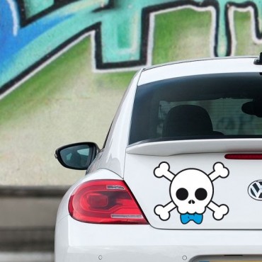 Sticker Skull boy - stickers tête de mort & autocollant voiture - stickmycar.fr