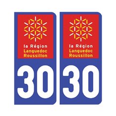 Sticker plaque Gard 30 - Pack de 2