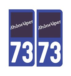 Sticker plaque Savoie 73 - Pack de 2