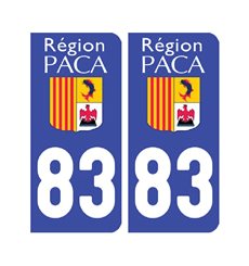 Sticker plaque Var 83 - Pack de 2