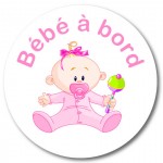 Sticker-bébé-à-bord-fille