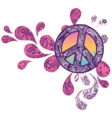Sticker Peace and love design